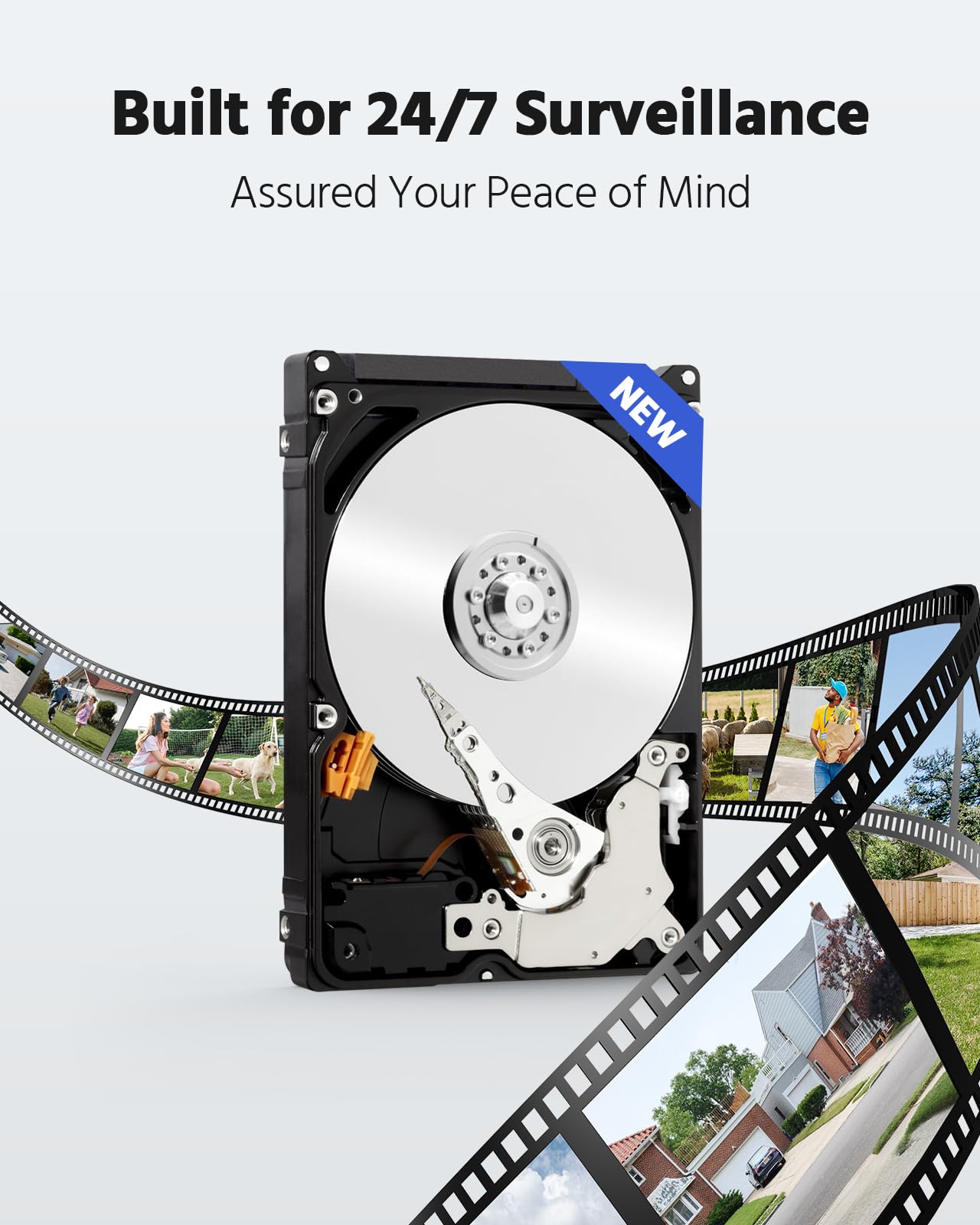 Professional 4-camera CCTV installation hardware featuring high-definition security cameras for home protection.