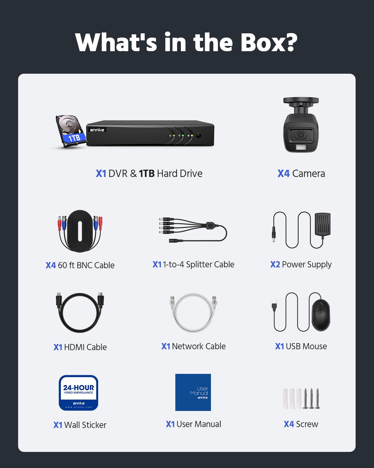 3K Wired Security 4 Camera System - All That Technology - 2