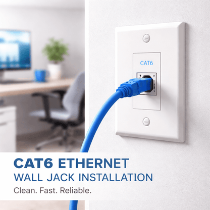 Ethernet Wall Jack & Hidden Cable Run - All That Home Technology Solutions