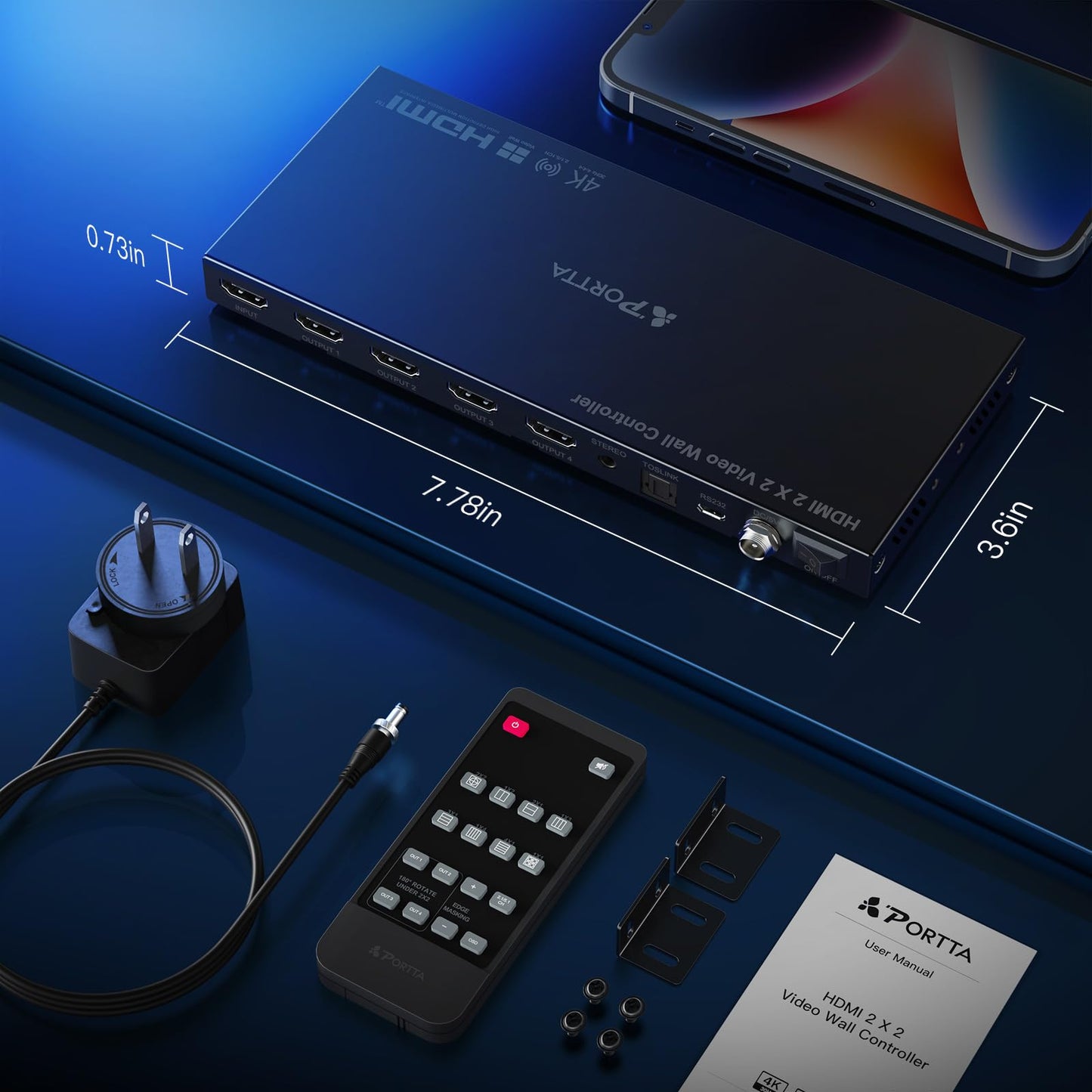 HDMI Video Wall Controller 2x2 4K, Video Wall Processor - All That Technology - 3