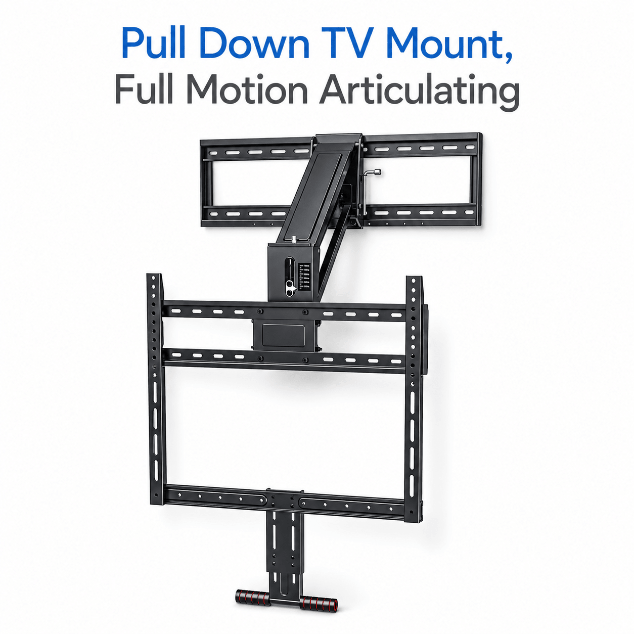 Pull Down TV Mount, Height Adjustable, Full Motion Articulating - All That Technology