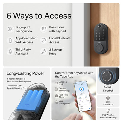 Tapo Smart Door Lock, Deadbolt - All That Technology